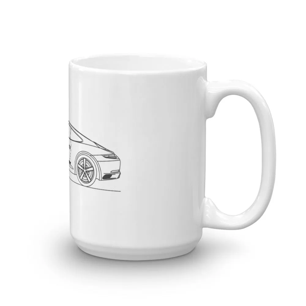 Porsche 911 991.2 Carrera T Outline Mug