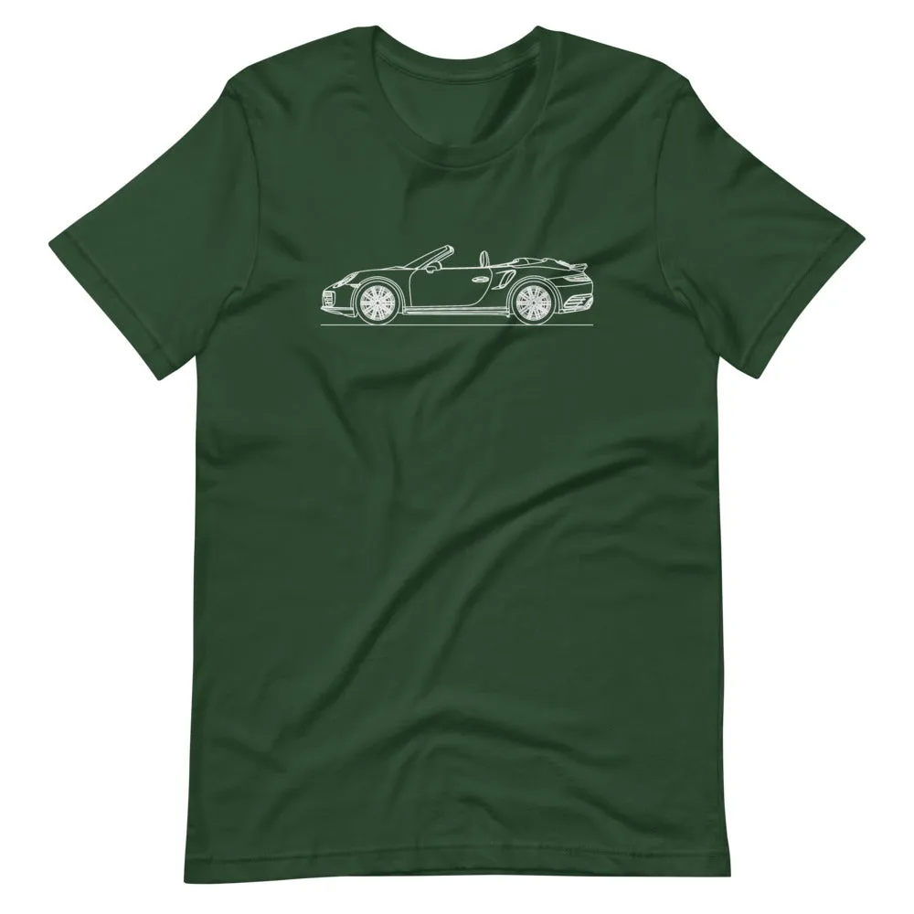 Porsche 911 991.2 Turbo Cabriolet silhouette T-shirt
