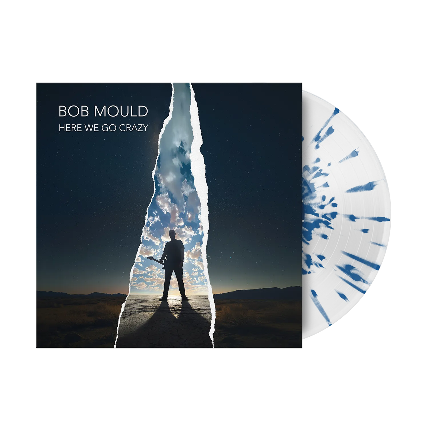 (PRE-ORDER) Here We Go Crazy Limited Edition Clear With Blue Splatter LP   CD   Tape T-Shirt Bundle