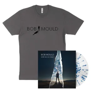 (PRE-ORDER) Here We Go Crazy Limited Edition Clear With Blue Splatter LP   Silhouette T-Shirt Bundle