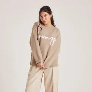 Pull Lounge en Maille - Pain