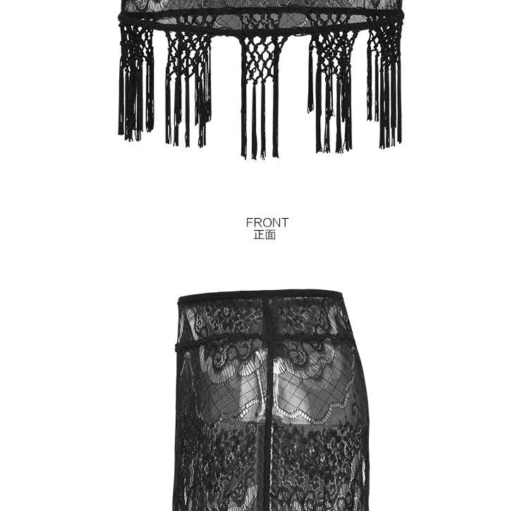 Punk Gothic Mini Women Lace Skirt