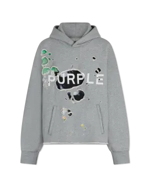 Purple Jeans Distressed Cropped French Terry Hoody