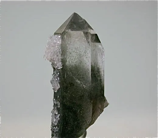 Quartz with Chlorite inclusions, Schyn-Schlucht, Graubunden, Switzerland Miniature 1.3 x 1.3 x 3.6 cm $75. Online 12/1