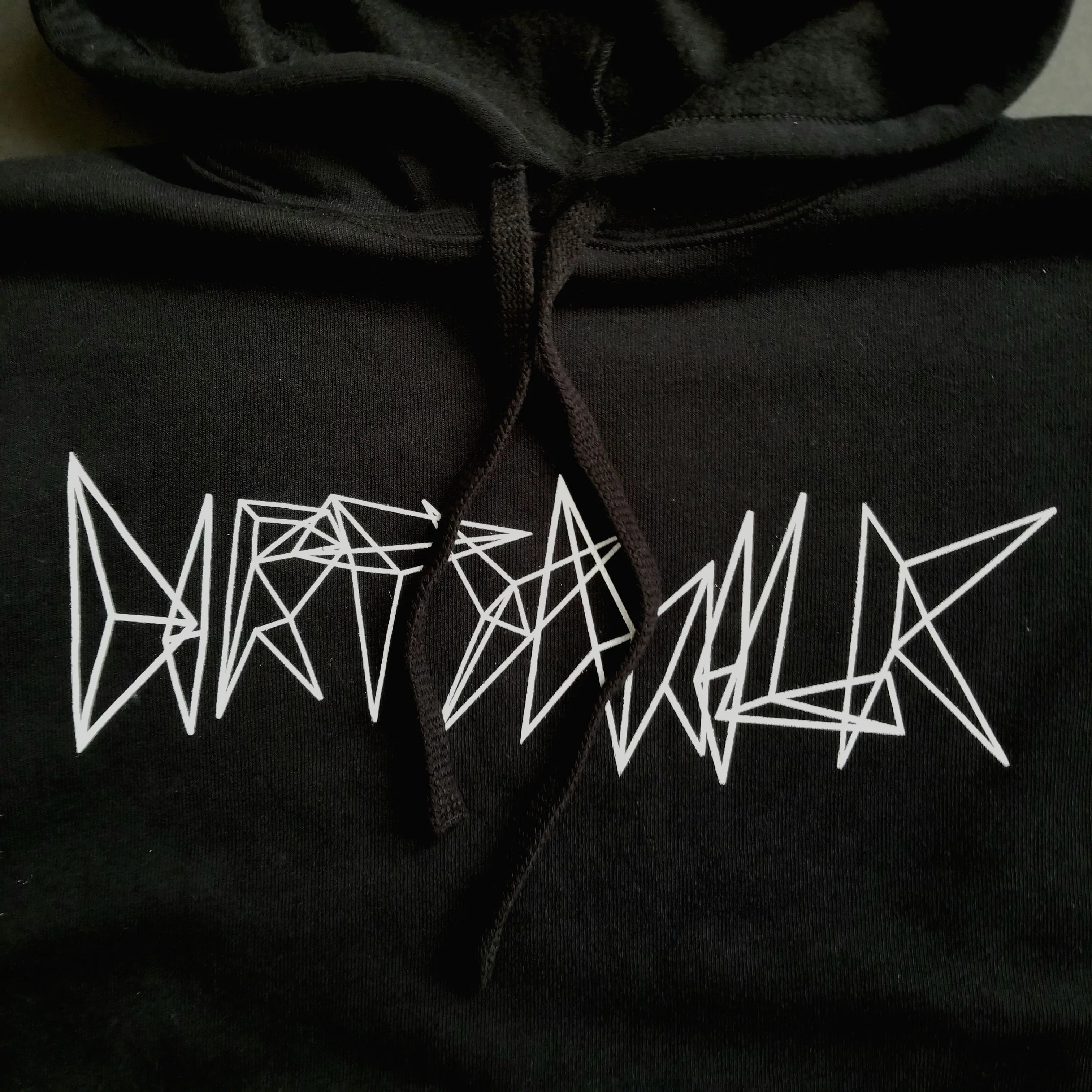 "Dirty" Crop Hooded Sweat Black