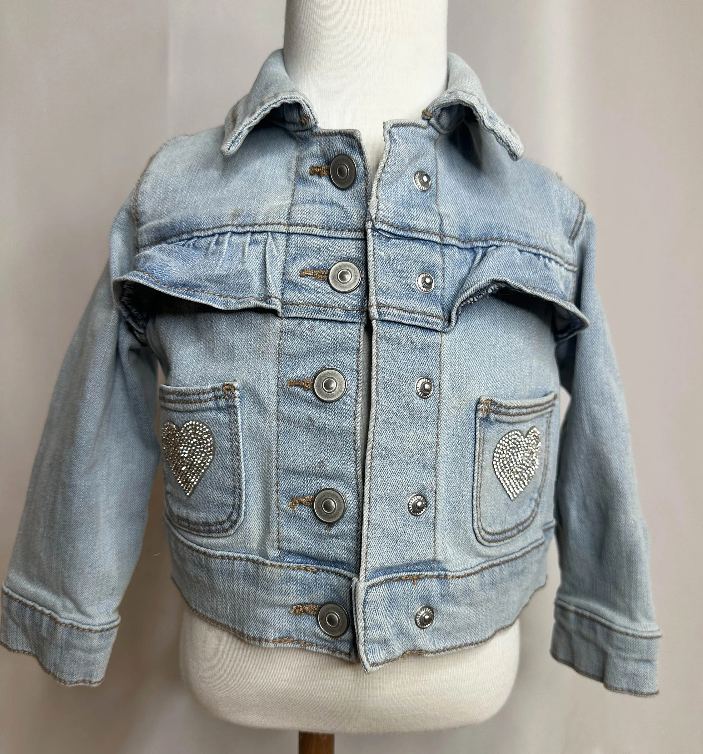 "Howdy" Ruffled Toddler Denim Jacket