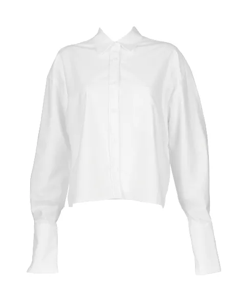 "The Elizabeth" - Cropped Shirt (White)