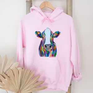 Rainbow Cow Hoodie (S-3XL) Unisex - Multiple Colors!