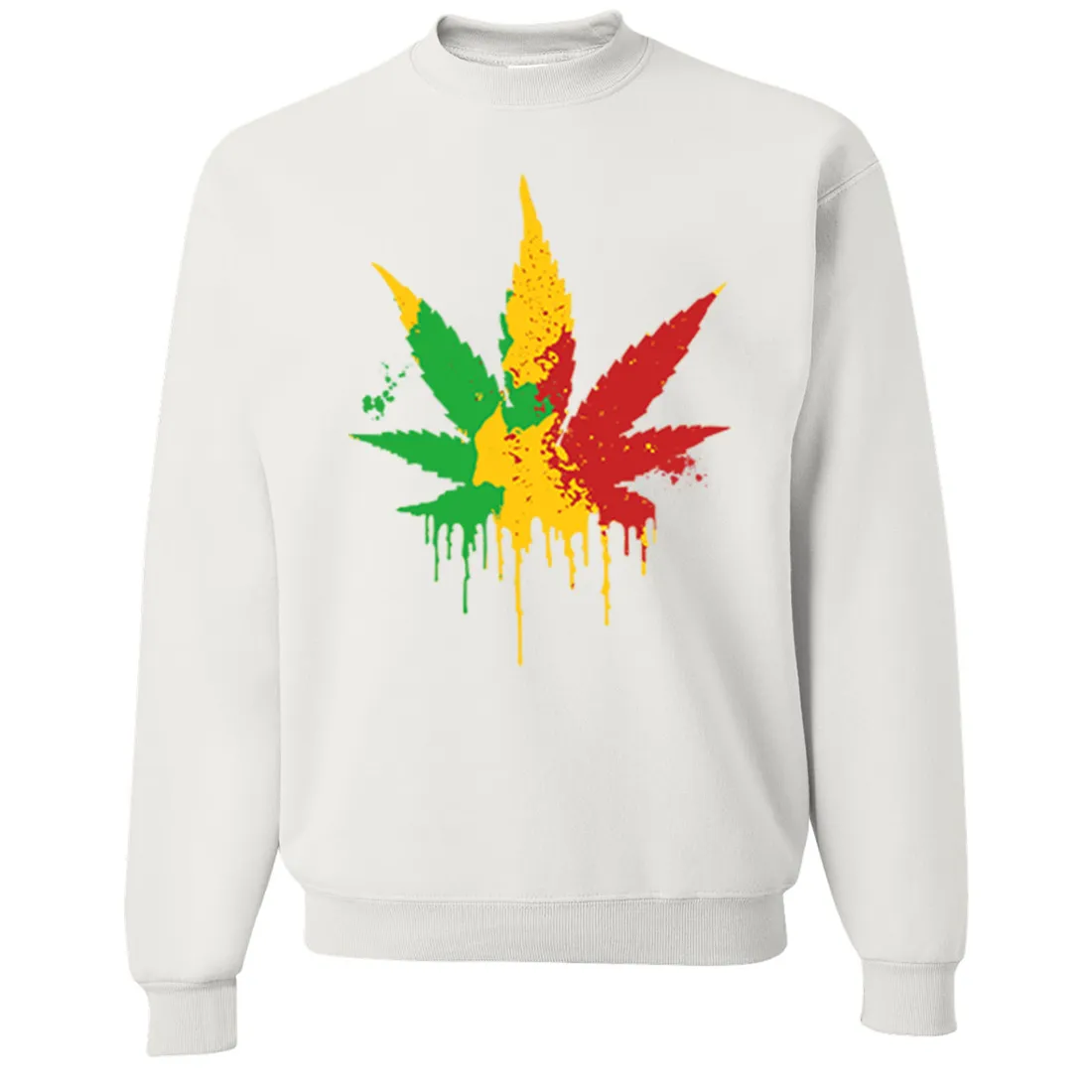 Rasta Pot Leaf Crewneck Sweatshirt