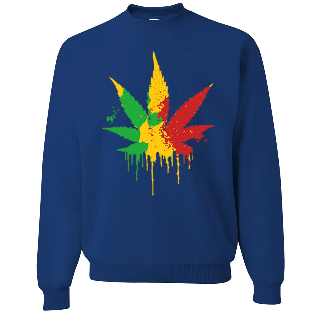 Rasta Pot Leaf Crewneck Sweatshirt