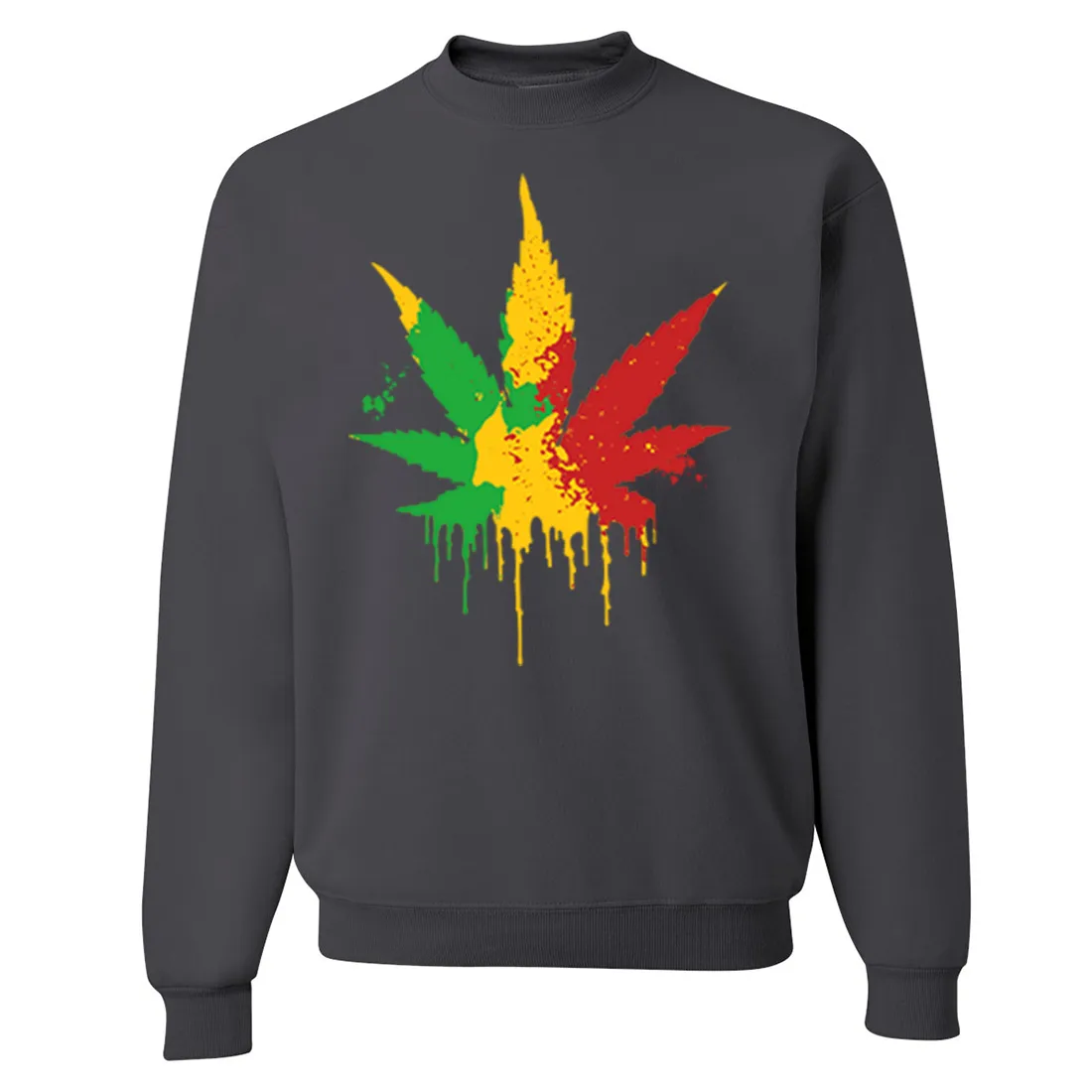 Rasta Pot Leaf Crewneck Sweatshirt