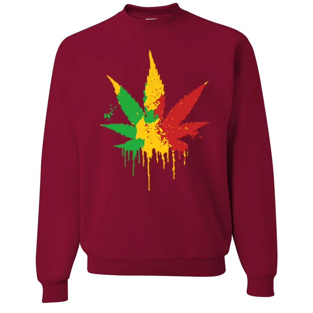 Rasta Pot Leaf Crewneck Sweatshirt