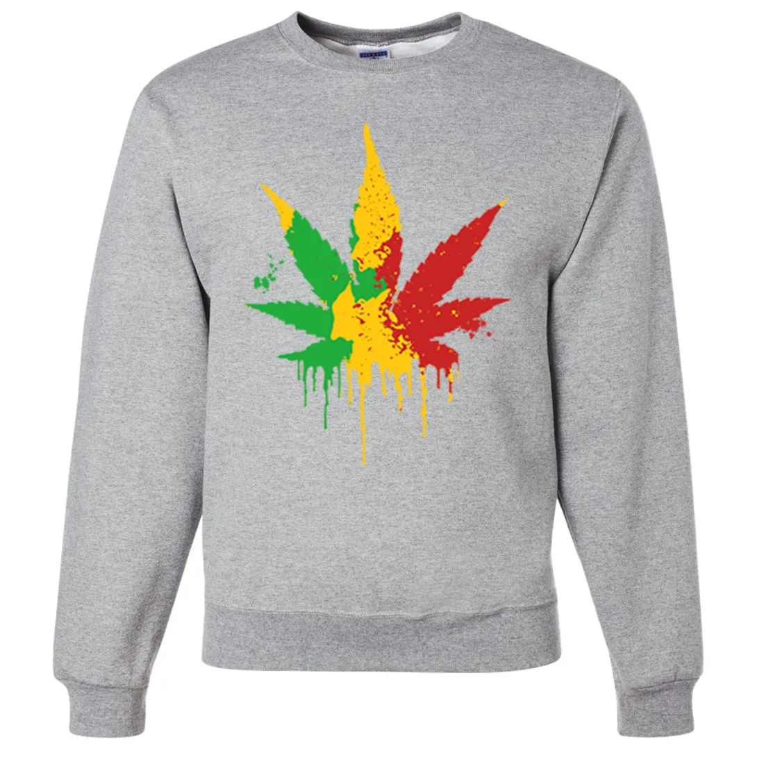 Rasta Pot Leaf Crewneck Sweatshirt