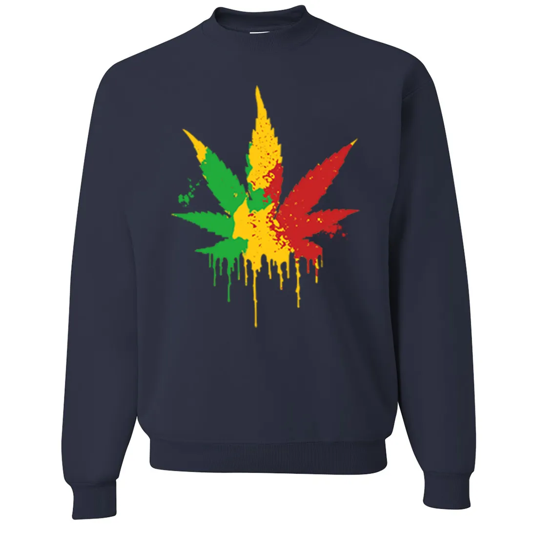 Rasta Pot Leaf Crewneck Sweatshirt