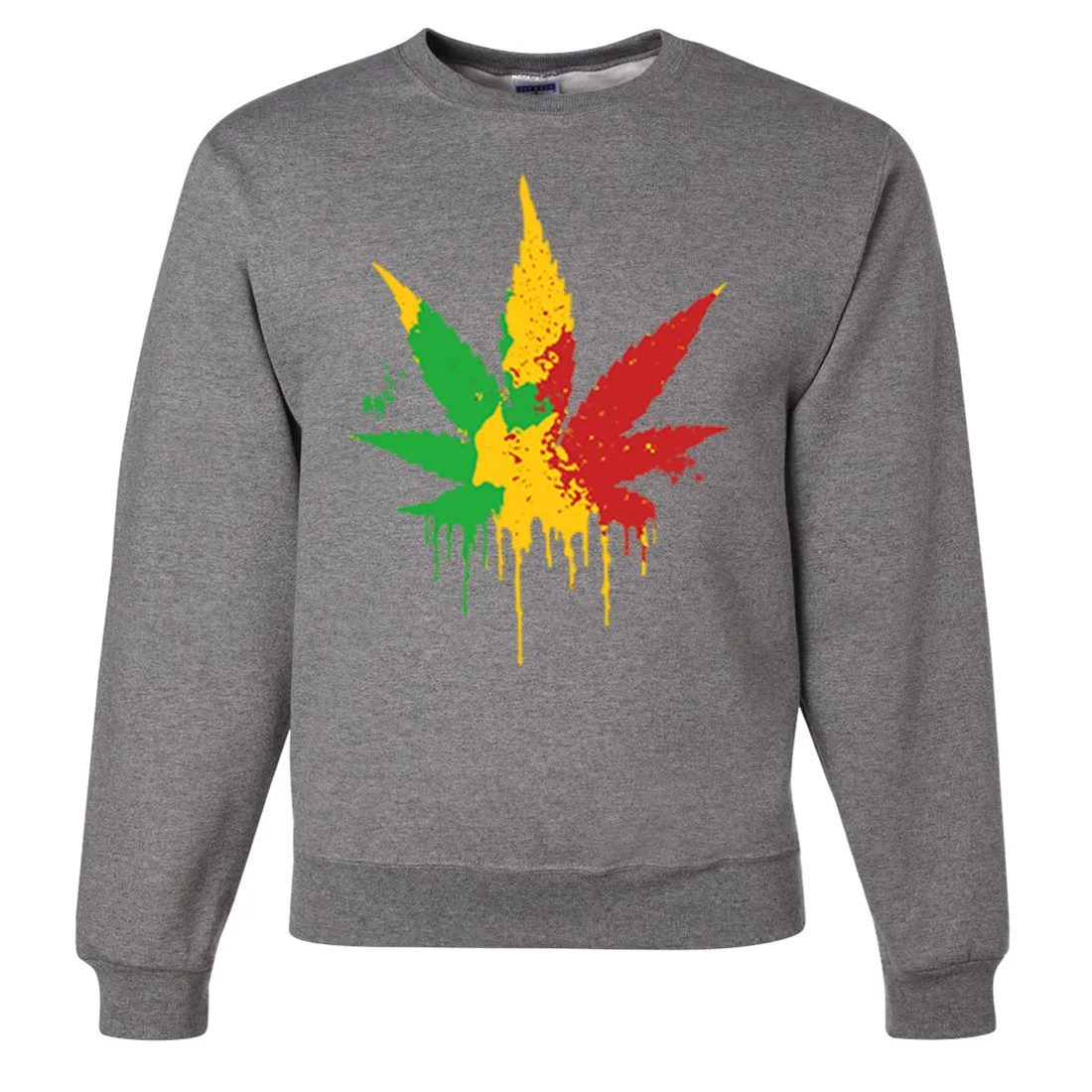 Rasta Pot Leaf Crewneck Sweatshirt