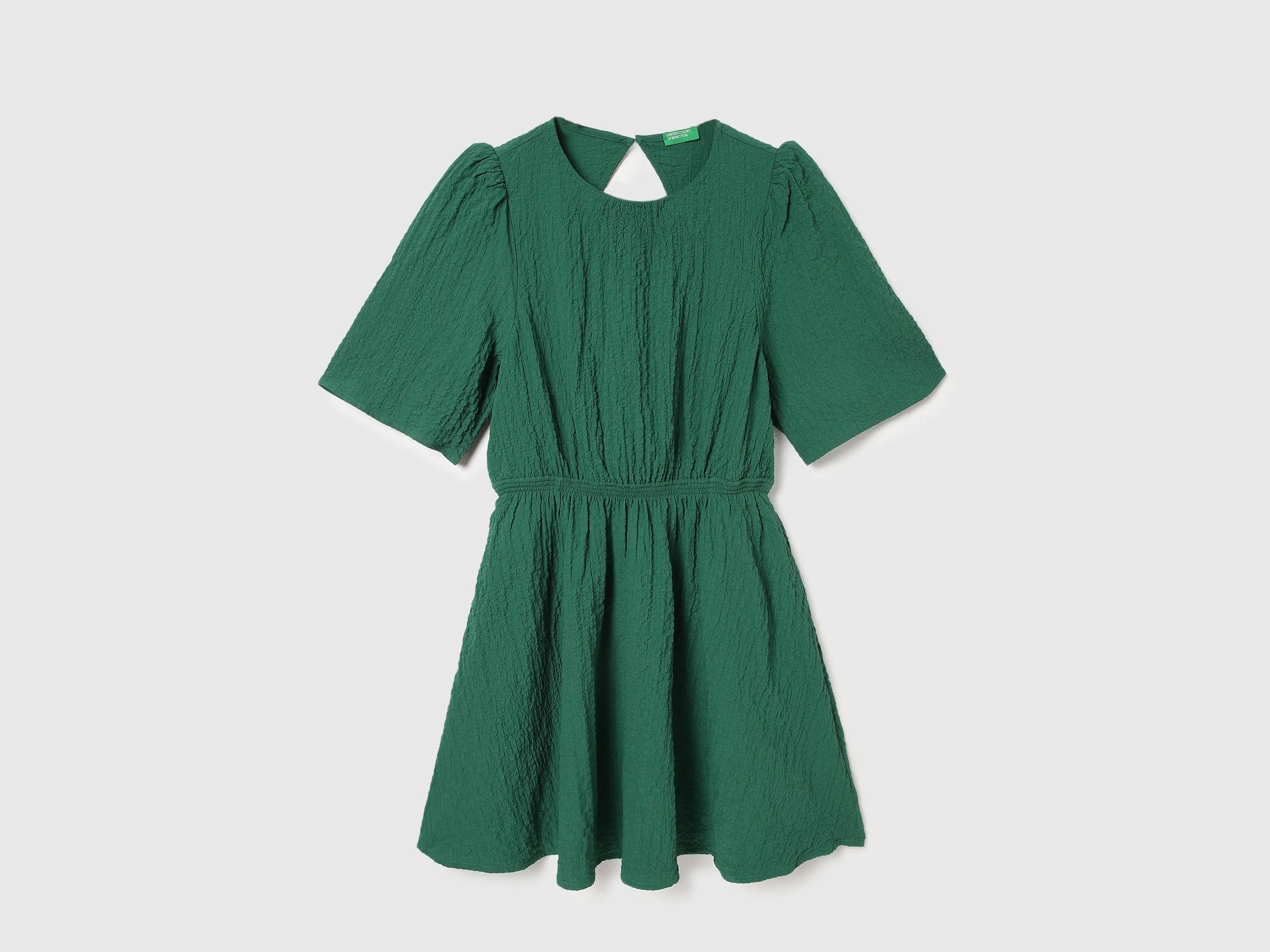 Regular Fit Round Neck Textured Dresses