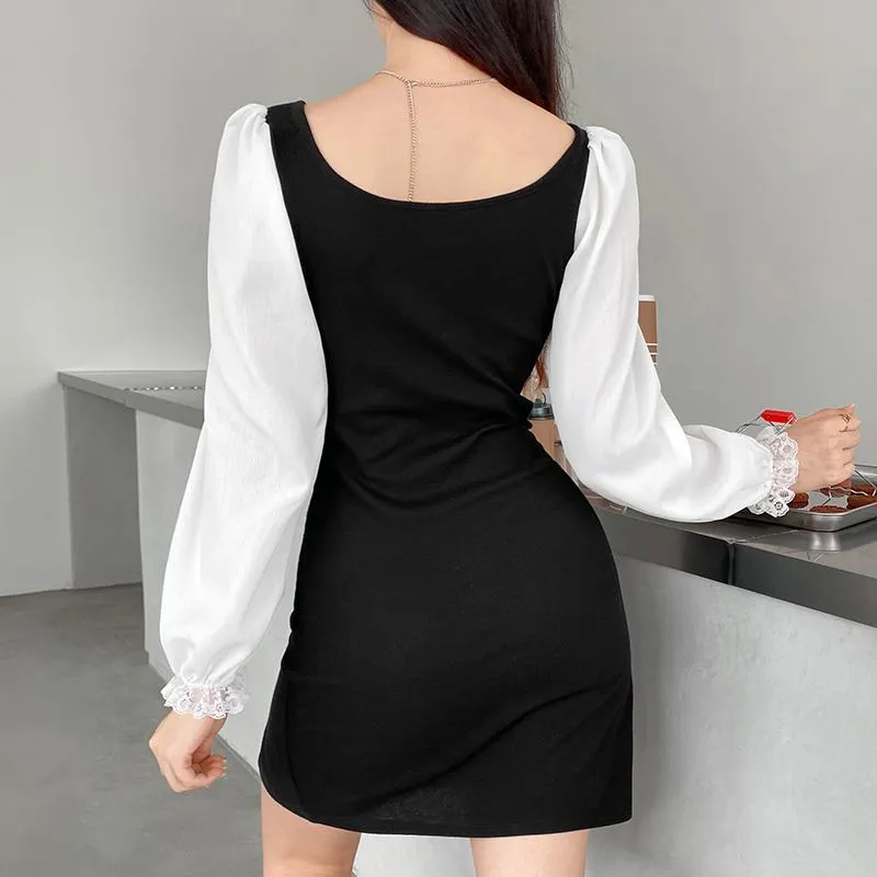 Retro Lace Slim Dress SD00719