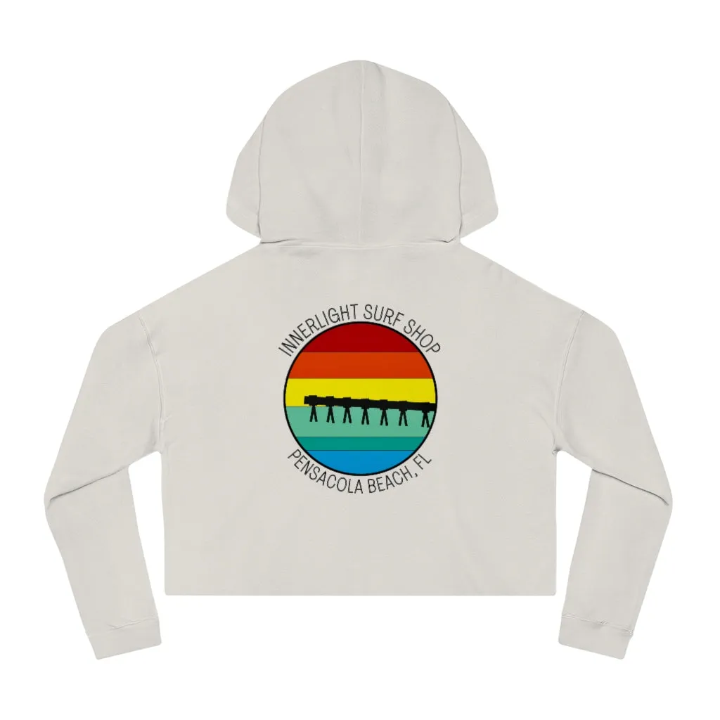 Retro Pier Women’s Cropped Hooded Sweatshirt