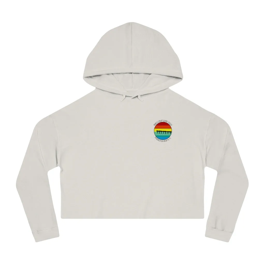 Retro Pier Women’s Cropped Hooded Sweatshirt