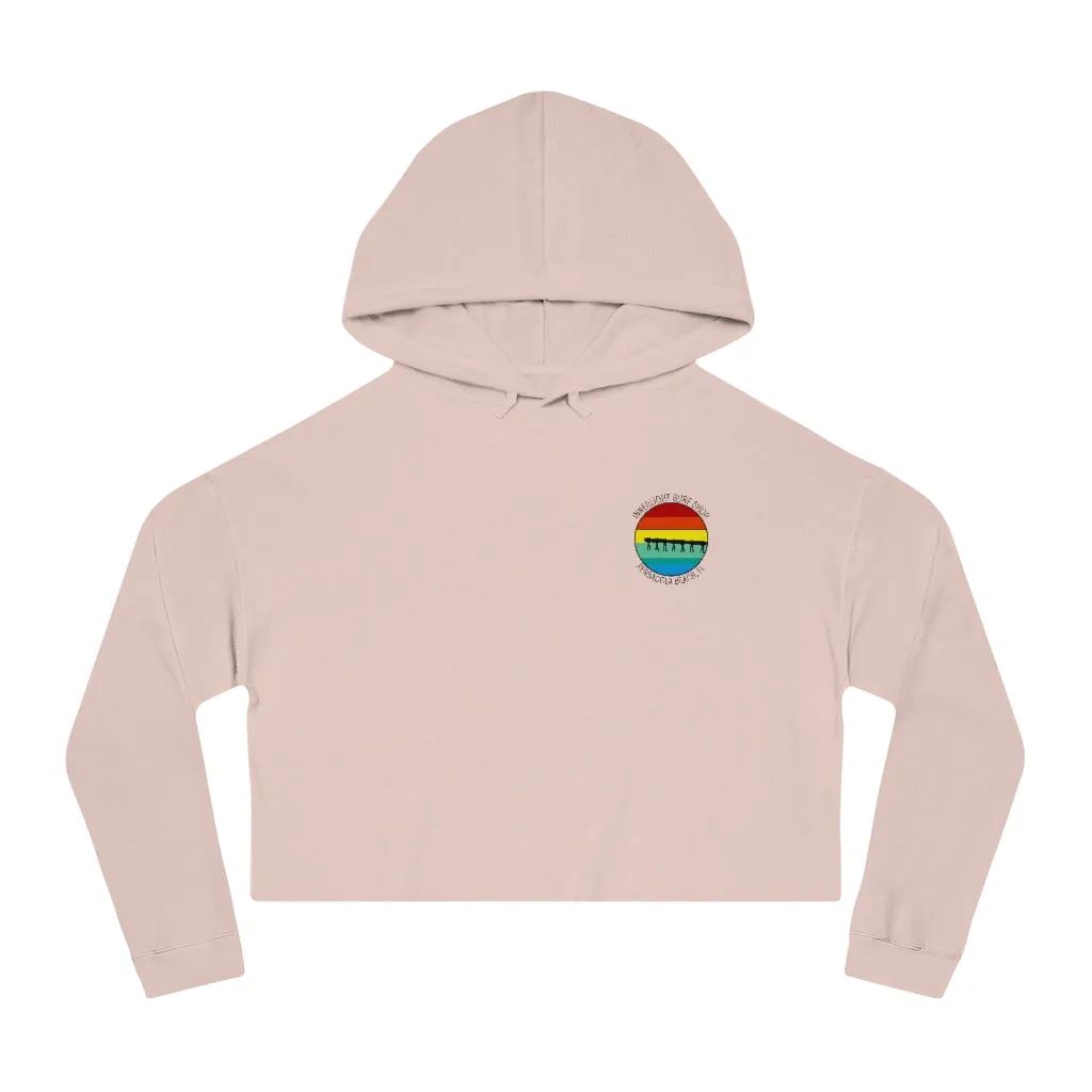 Retro Pier Women’s Cropped Hooded Sweatshirt