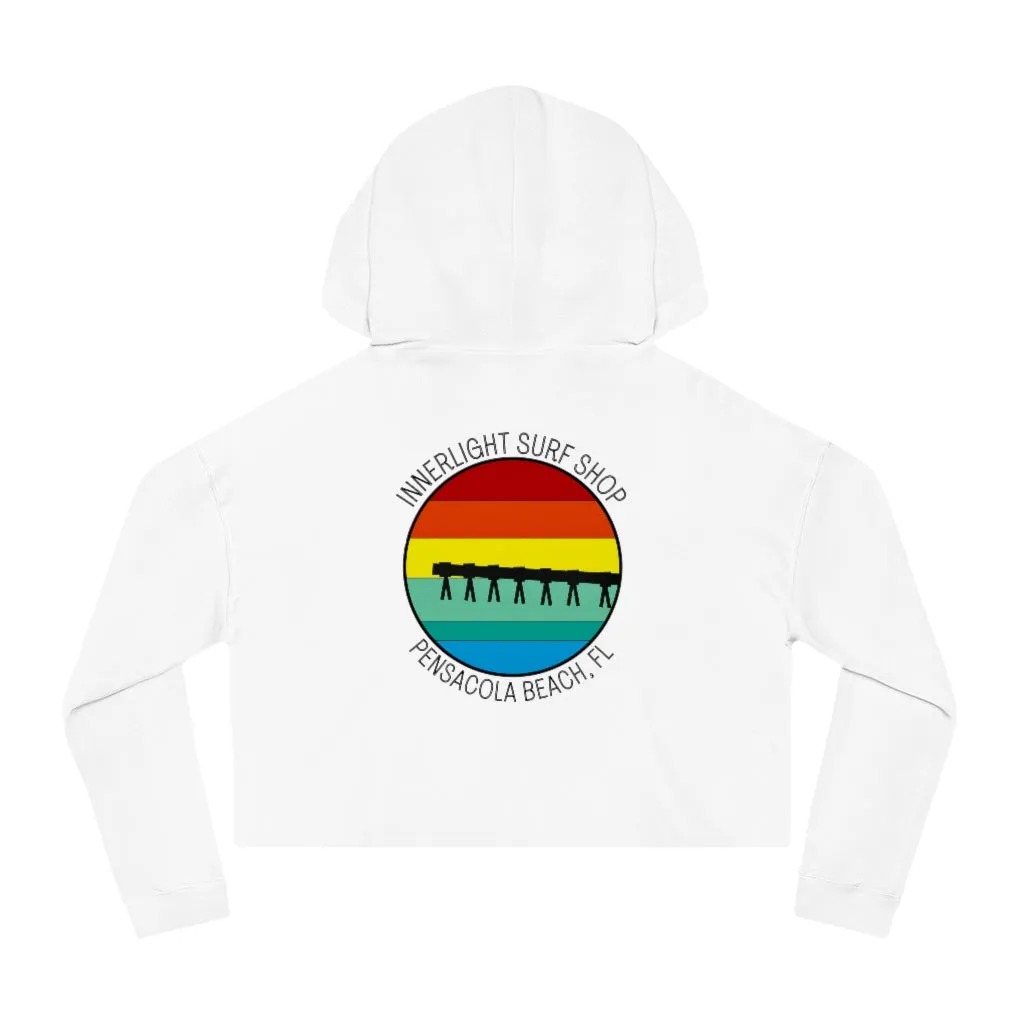 Retro Pier Women’s Cropped Hooded Sweatshirt