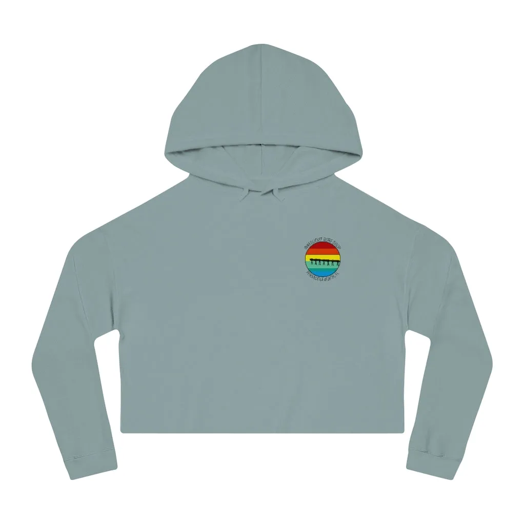 Retro Pier Women’s Cropped Hooded Sweatshirt