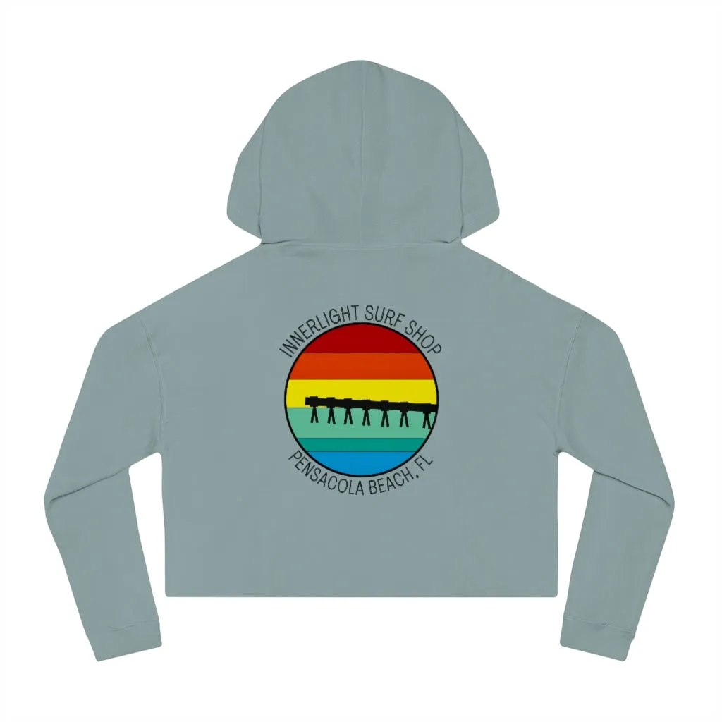 Retro Pier Women’s Cropped Hooded Sweatshirt