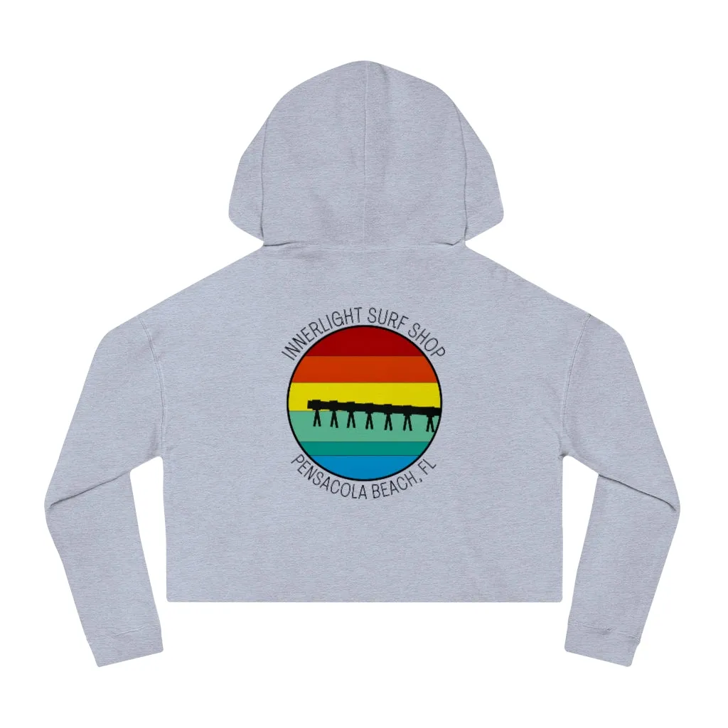 Retro Pier Women’s Cropped Hooded Sweatshirt