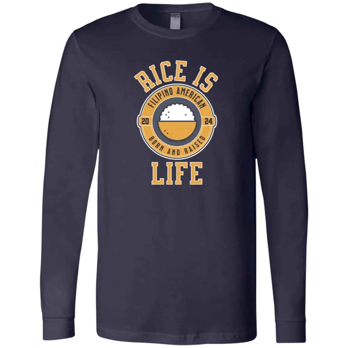 RIce is Life Mens Jersey Long Sleeve T-Shirt