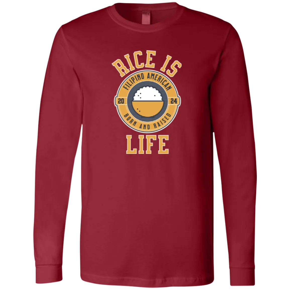 RIce is Life Mens Jersey Long Sleeve T-Shirt