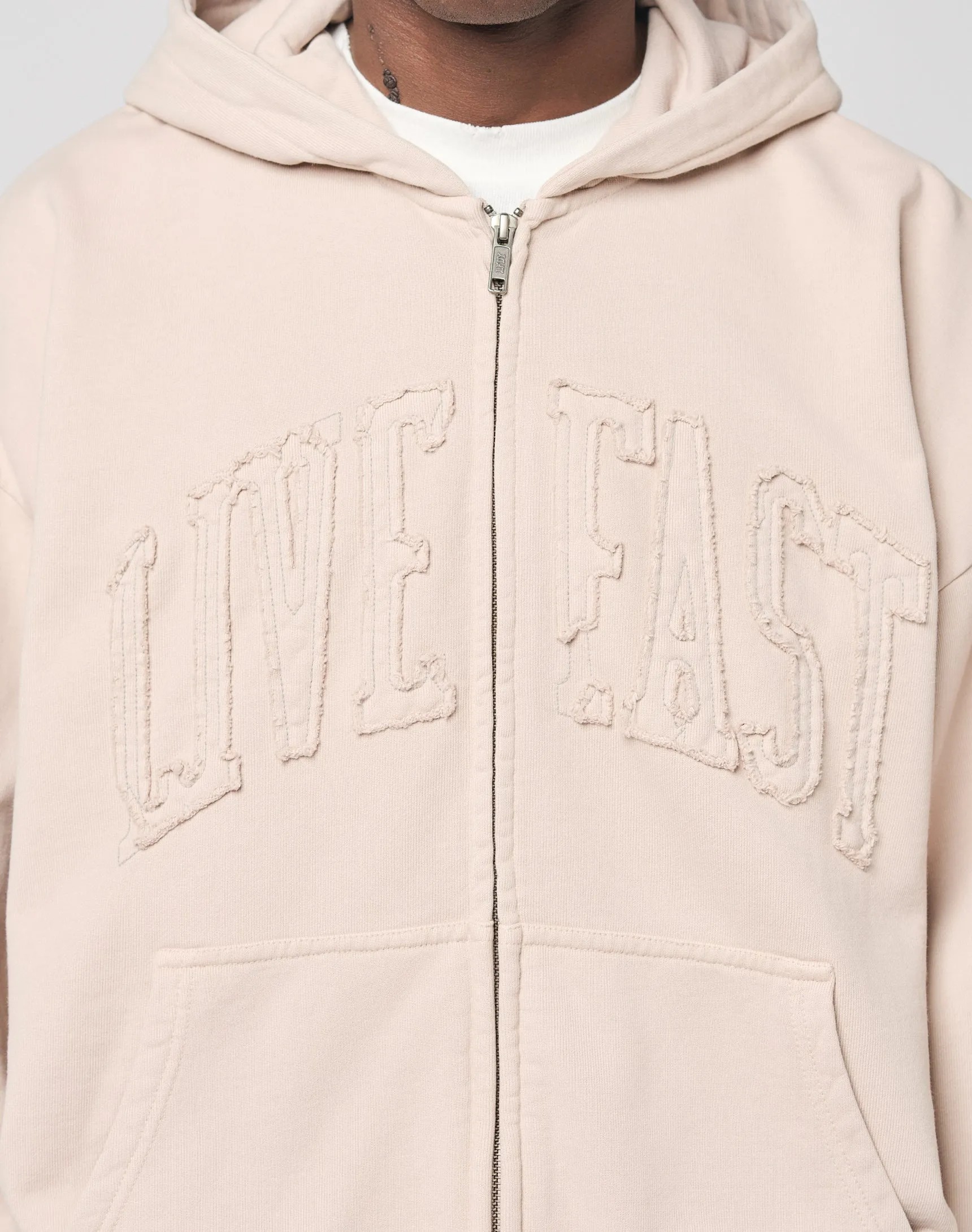 Ripped College Hooded Zip