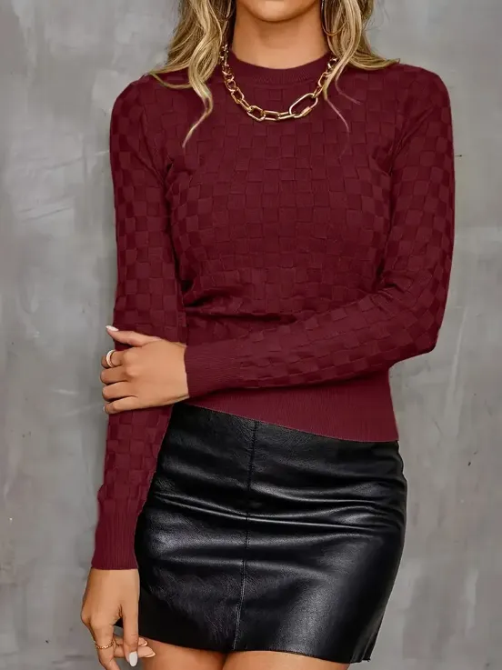 Rita - Checked knitted sweater