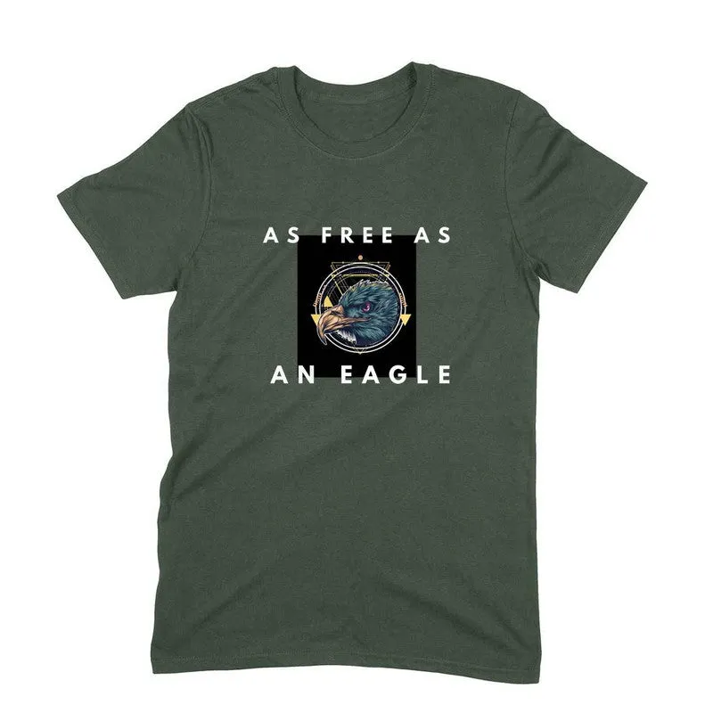 Round Neck T-Shirt (Men) - As Free As An Eagle (6 Colours)