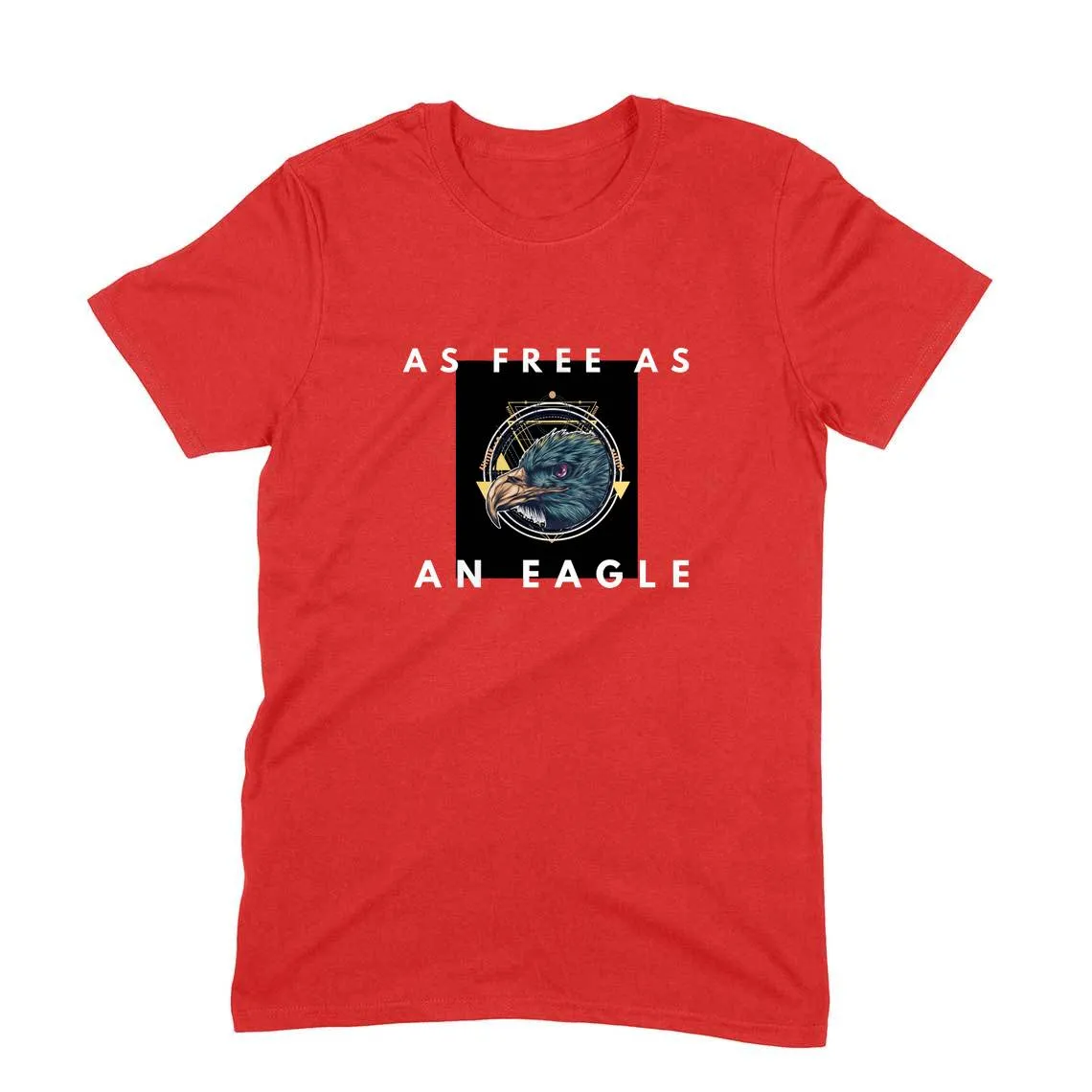 Round Neck T-Shirt (Men) - As Free As An Eagle (6 Colours)