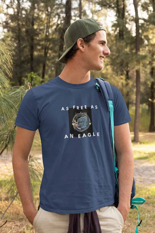 Round Neck T-Shirt (Men) - As Free As An Eagle (6 Colours)