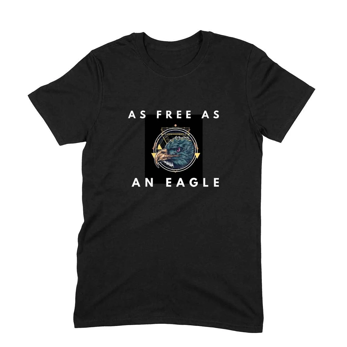 Round Neck T-Shirt (Men) - As Free As An Eagle (6 Colours)