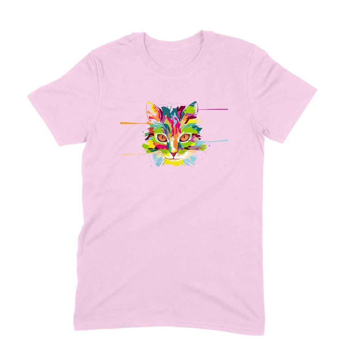 Round Neck T-Shirt (Men) - Laser Sharp Cat (11 Colours)