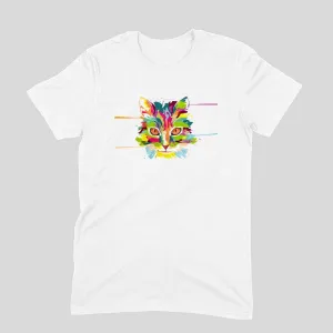 Round Neck T-Shirt (Men) - Laser Sharp Cat (11 Colours)