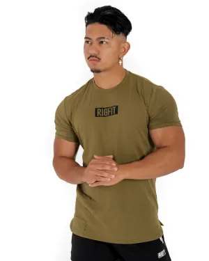 S'21 SHORT SLEEVE STENCIL T-SHIRT-Khaki