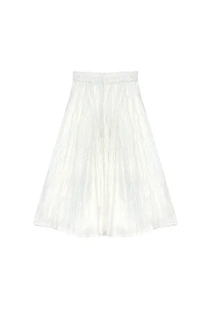 SAMPLE - Polly Party Skirt - White Fringe