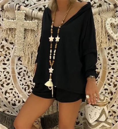 Sequins Print Skull Hoodie