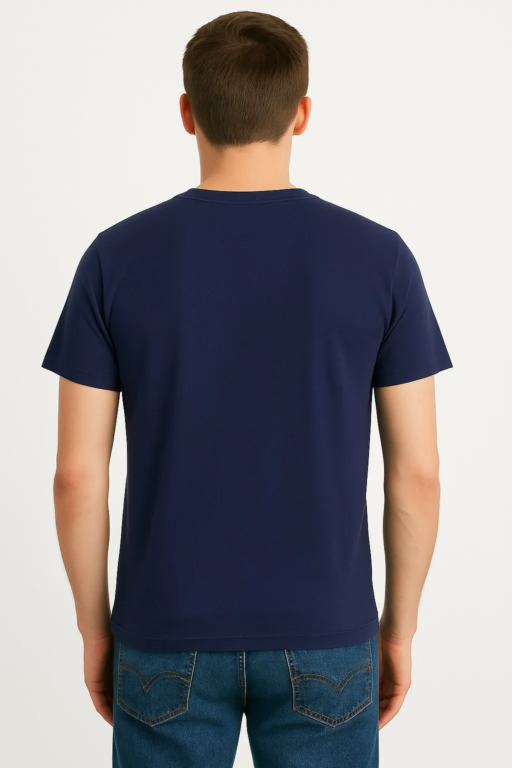 Shadow Leaf Tee – Navy Blue Edition