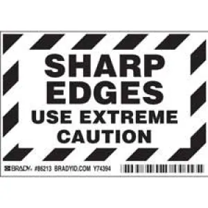 SHARP EDGES USE EXTREME CAUTION Labels