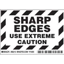 SHARP EDGES USE EXTREME CAUTION Labels