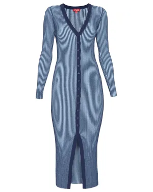 Shoko Sweater Dress in Navy/Clear Blue