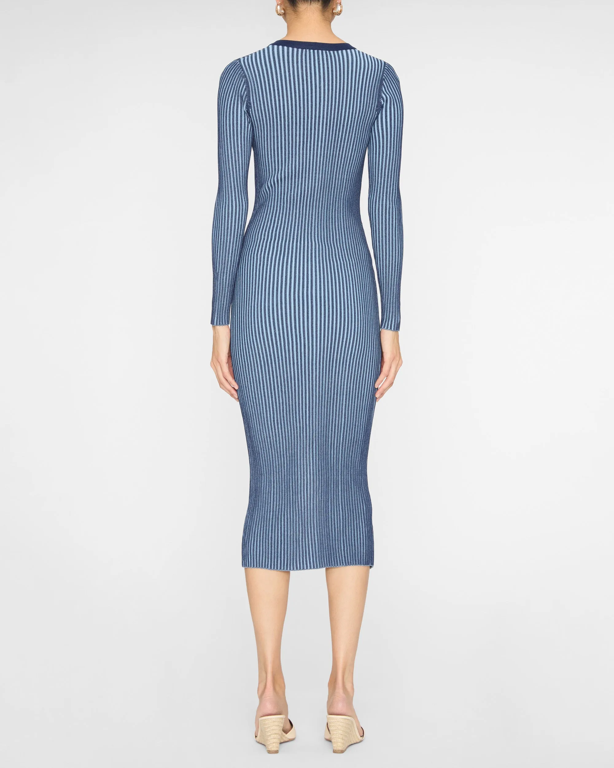 Shoko Sweater Dress in Navy/Clear Blue