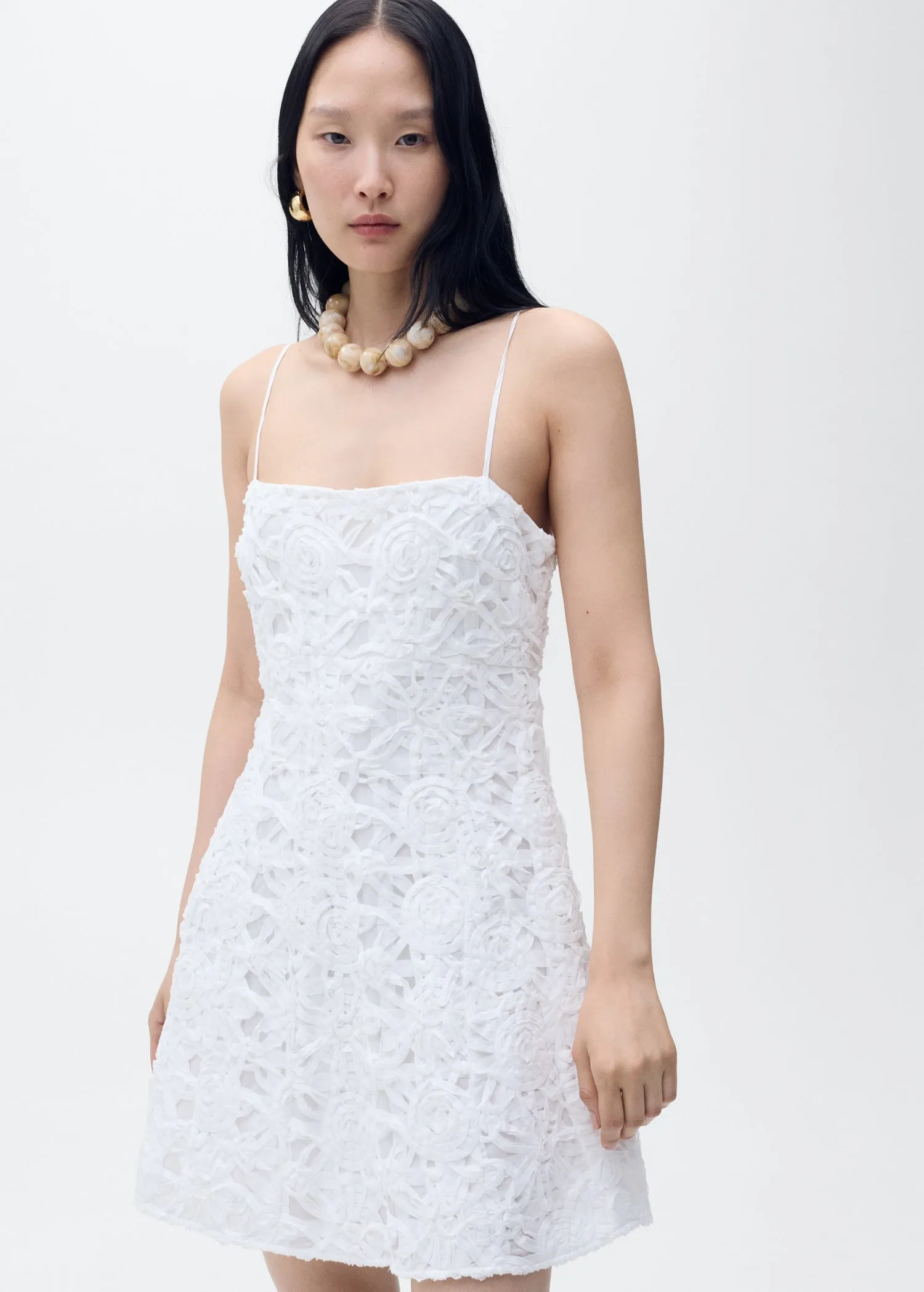 Short floral textured dress
