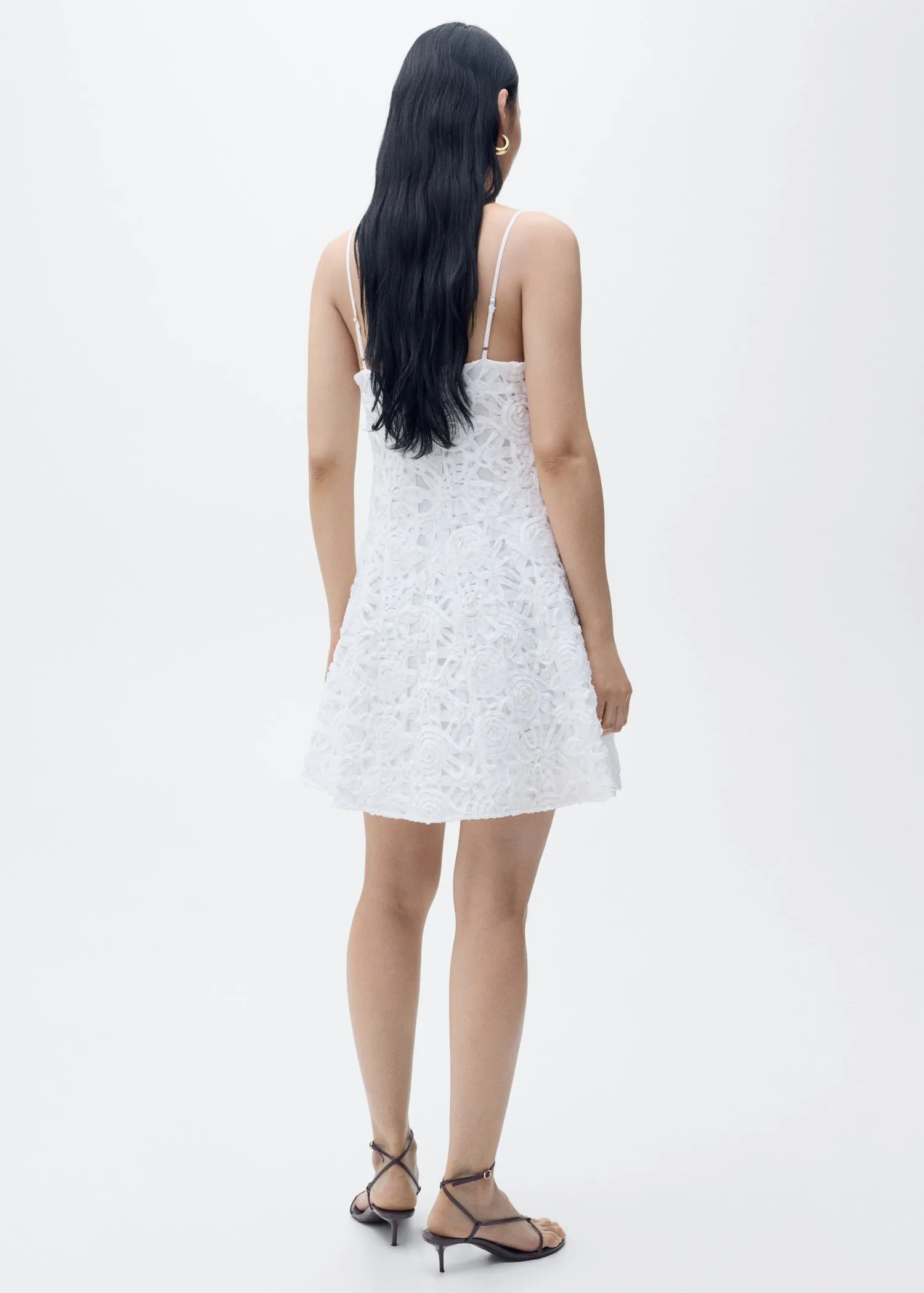 Short floral textured dress