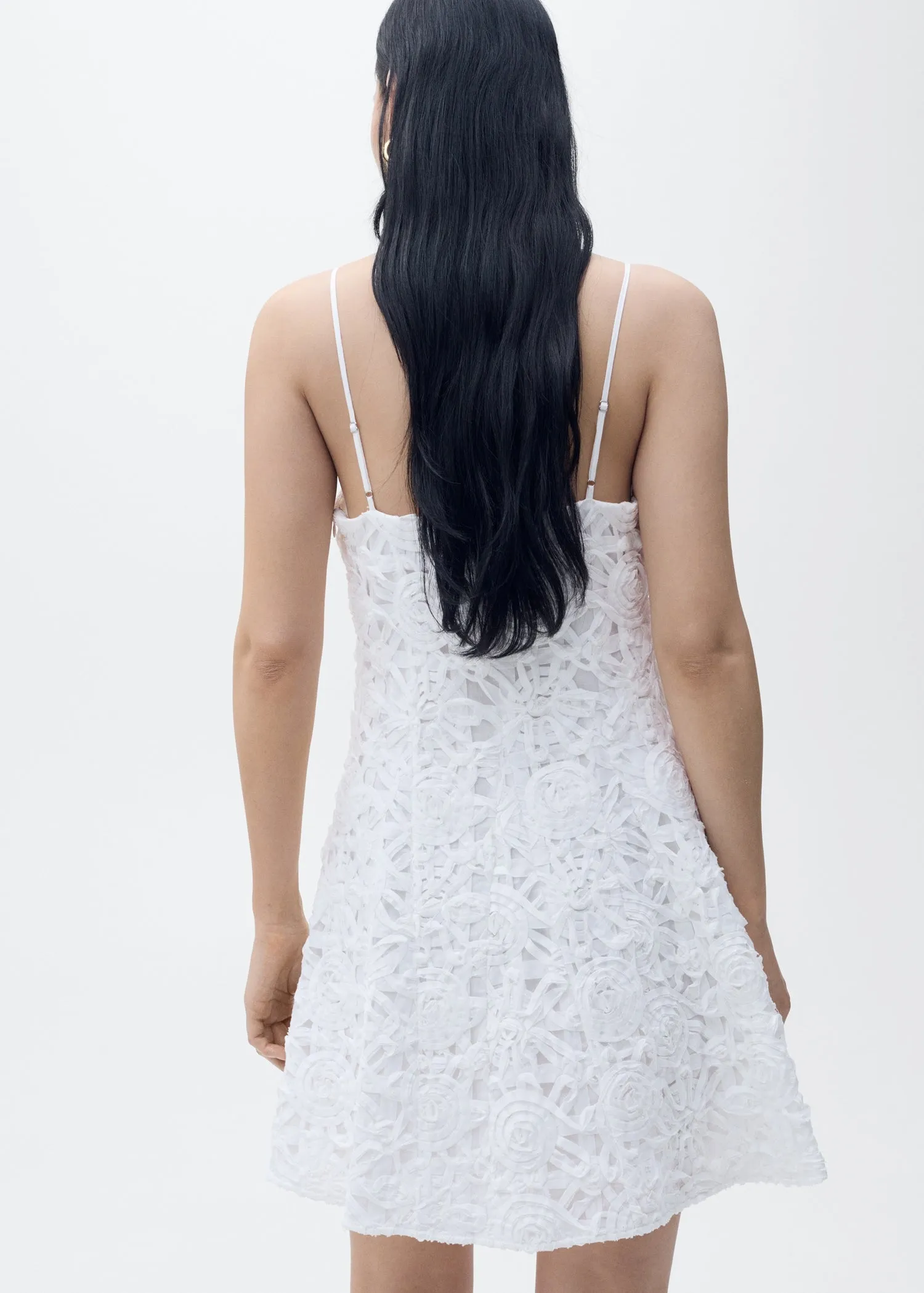 Short floral textured dress