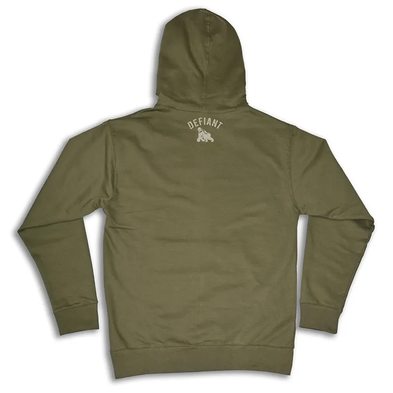 SILVERBACK MIDWEIGHT HOODIE - ARMY HEATHER